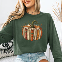 Fall Book Pumpkin Comfort Colors Long Sleeve | Cozy Reader Shirt