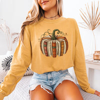 Fall Book Pumpkin Comfort Colors Long Sleeve | Cozy Reader Shirt