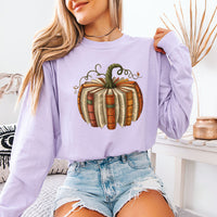 Fall Book Pumpkin Comfort Colors Long Sleeve | Cozy Reader Shirt