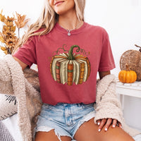 May include a Fall Book Pumpkin Comfort Colors T-Shirt featuring a book and pumpkin design, perfect for readers, book lovers, autumn outfits, and cozy fall gatherings.