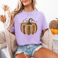 May include a Fall Book Pumpkin Comfort Colors T-Shirt featuring a book and pumpkin design, perfect for readers, book lovers, autumn outfits, and cozy fall gatherings.