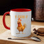 May include an 11oz colored ceramic mug featuring a funny F-Caw-F chicken design, displayed on a plain background.