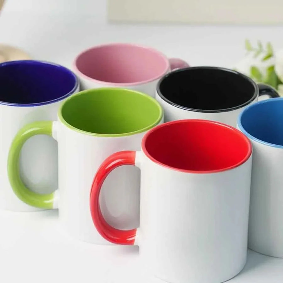 May include an 11oz colored ceramic mug featuring a funny F-Caw-F chicken design, displayed on a plain background.
