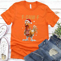 Funny F-Caw-F Christmas Rooster Shirt - Chicken Holiday T-shirt