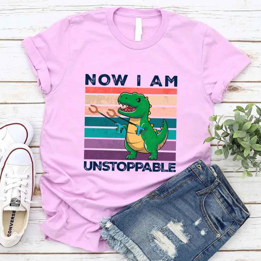 Funny Shirt - T Rex Now I Am Unstoppable Tee