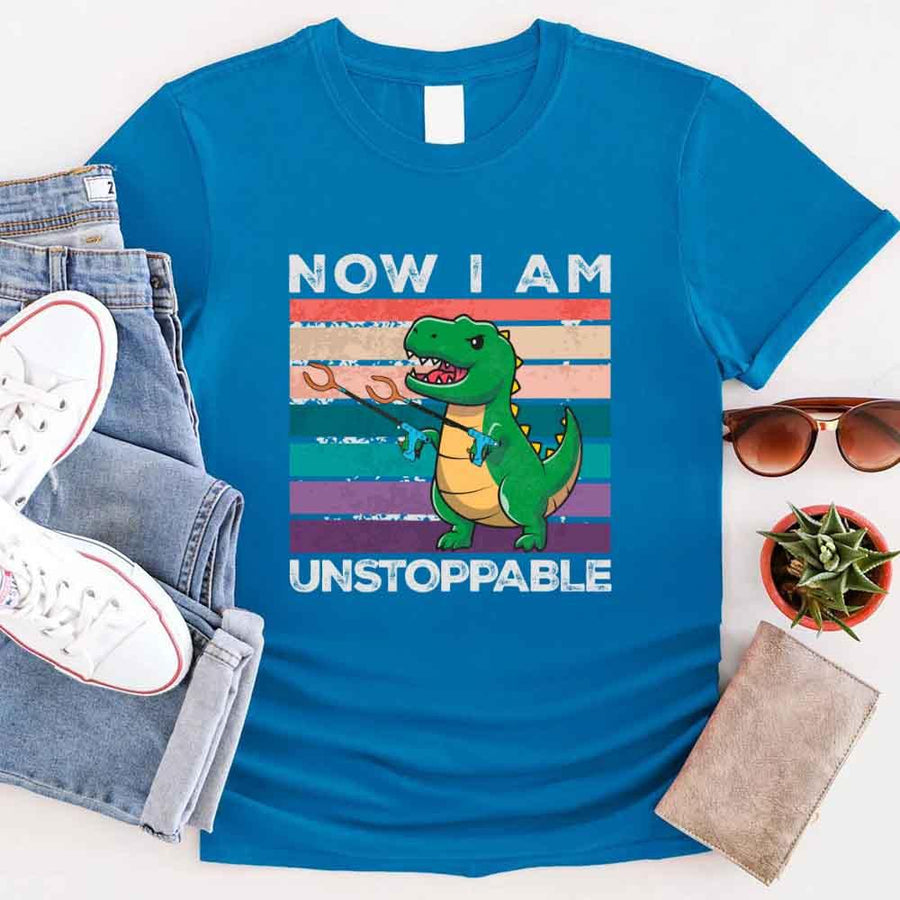 Funny Shirt - T Rex Now I Am Unstoppable Tee