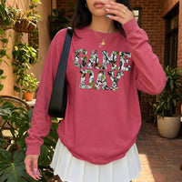 Game Day Camo Print Comfort Color Unisex Long Sleeve