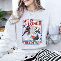 Get In Loser, We’re Going to the Cottage Crewneck Sweatshirt – Hockey Romance BookTok