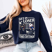 Get In Loser, We’re Going to the Cottage Crewneck Sweatshirt – Hockey Romance BookTok