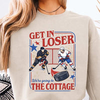 Get In Loser, We’re Going to the Cottage Crewneck Sweatshirt – Hockey Romance BookTok