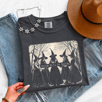 May include Girls Will Be Girls Comfort Colors Halloween t-shirt with festive graphic and relaxed unisex garment-dyed fit