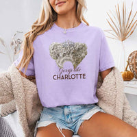 May include Gossip Like Charlotte Comfort Colors T-shirt with Regency reader graphic and relaxed unisex fit