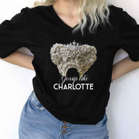 Gossip Like Charlotte V-Neck Tee – Historical Fiction Lover Shirt
