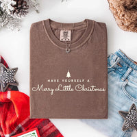 May include a Have Yourself a Merry Christmas Comfort Colors Shirt featuring a classic Christmas message and festive holiday design.