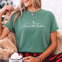 May include a Have Yourself a Merry Christmas Comfort Colors Shirt featuring a classic Christmas message and festive holiday design.