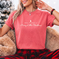 May include a Have Yourself a Merry Christmas Comfort Colors Shirt featuring a classic Christmas message and festive holiday design.