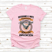 May include a matching couple’s t-shirt set featuring “Husband & Wife – Heart To Heart” design printed on soft cotton fabric.