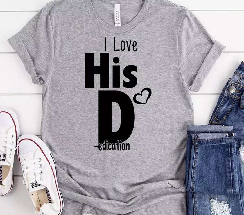 I Love Her P I Love His D T-Shirt