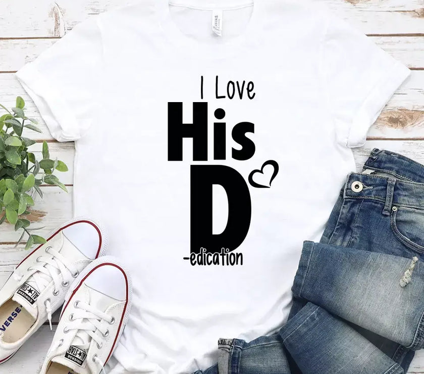 I Love Her P I Love His D T-Shirt