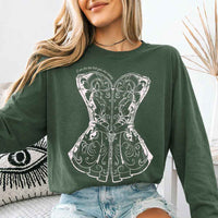 May include I Am The Tea That You Are Having Comfort Colors long sleeve shirt with Regency romance graphic and relaxed fit