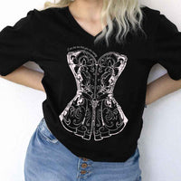 May include I Am the Tea That You Are Having v-neck tee with Regency romance BookTok graphic and relaxed fit