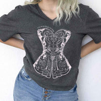 May include I Am the Tea That You Are Having v-neck tee with Regency romance BookTok graphic and relaxed fit