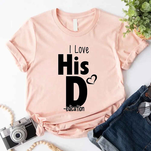 I Love Her P I Love His D T-Shirt
