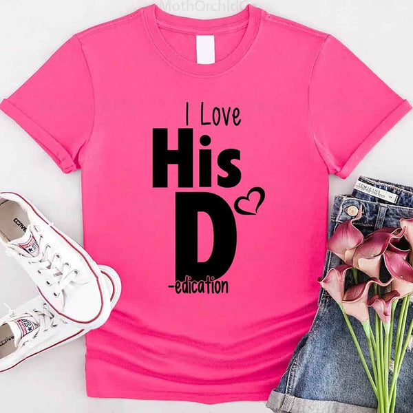 I Love Her P I Love His D T-Shirt
