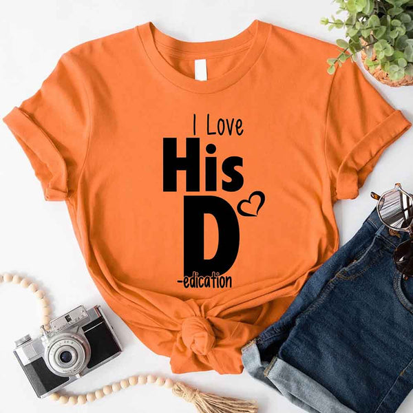 I Love Her P I Love His D T-Shirt