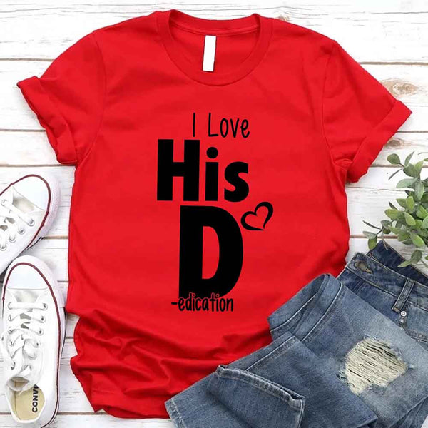 I Love Her P I Love His D T-Shirt