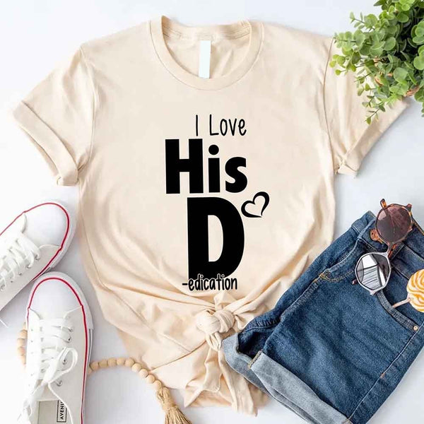 I Love Her P I Love His D T-Shirt