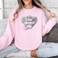 May include I Was Promised Tea crewneck sweatshirt with Regency BookTok graphic and cozy unisex fit