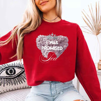 May include I Was Promised Tea crewneck sweatshirt with Regency BookTok graphic and cozy unisex fit