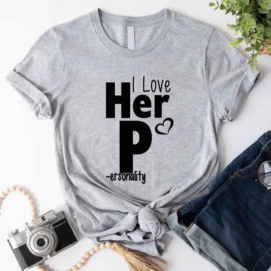 I Love Her P I Love His D T-Shirt