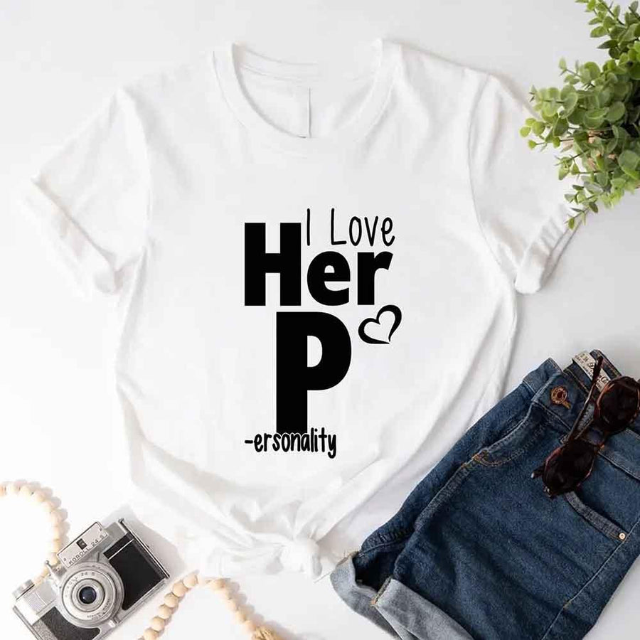 I Love Her P I Love His D T-Shirt