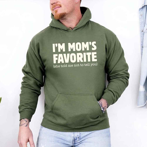 I’m Mom’s Favorite Unisex Hoodie - Funny Mom’s Favorite Son & Daughter Hoodie