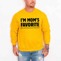 I’m Mom’s Favorite Unisex Sweatshirt - Funny Mom’s Favorite Son & Daughter Sweater