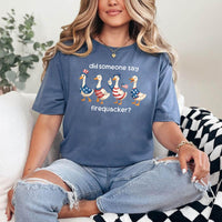 Firequacker Goose Patriotic Tee – Unique Funny 4th of July Shirt for Independence Day