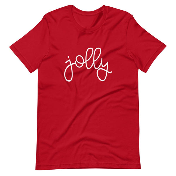 May include a unisex t-shirt featuring a festive “Jolly” Christmas graphic, designed in soft cotton for cheerful holiday wear.