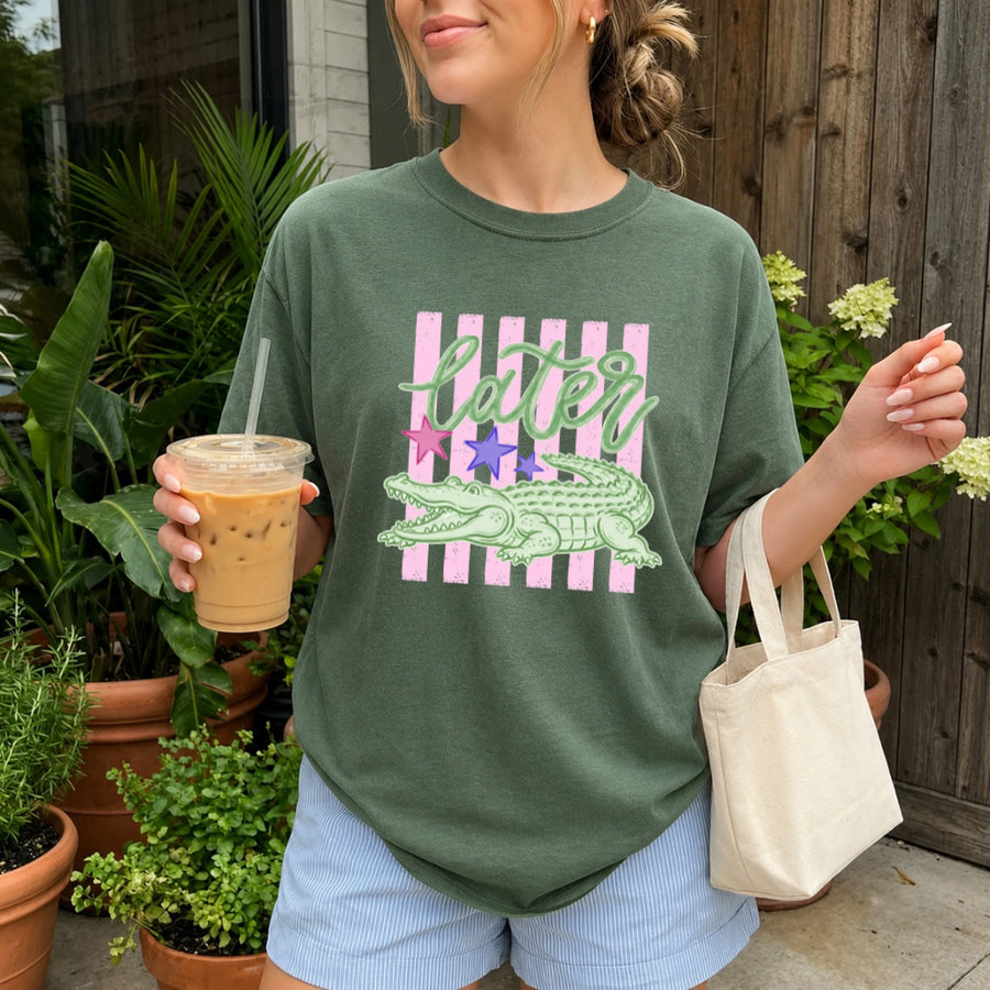 Later Alligator Comfort Colors Tee