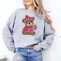May include a crewneck sweatshirt with a Love Coffee Teddy Valentine design featuring a furry-look 3D printed effect.