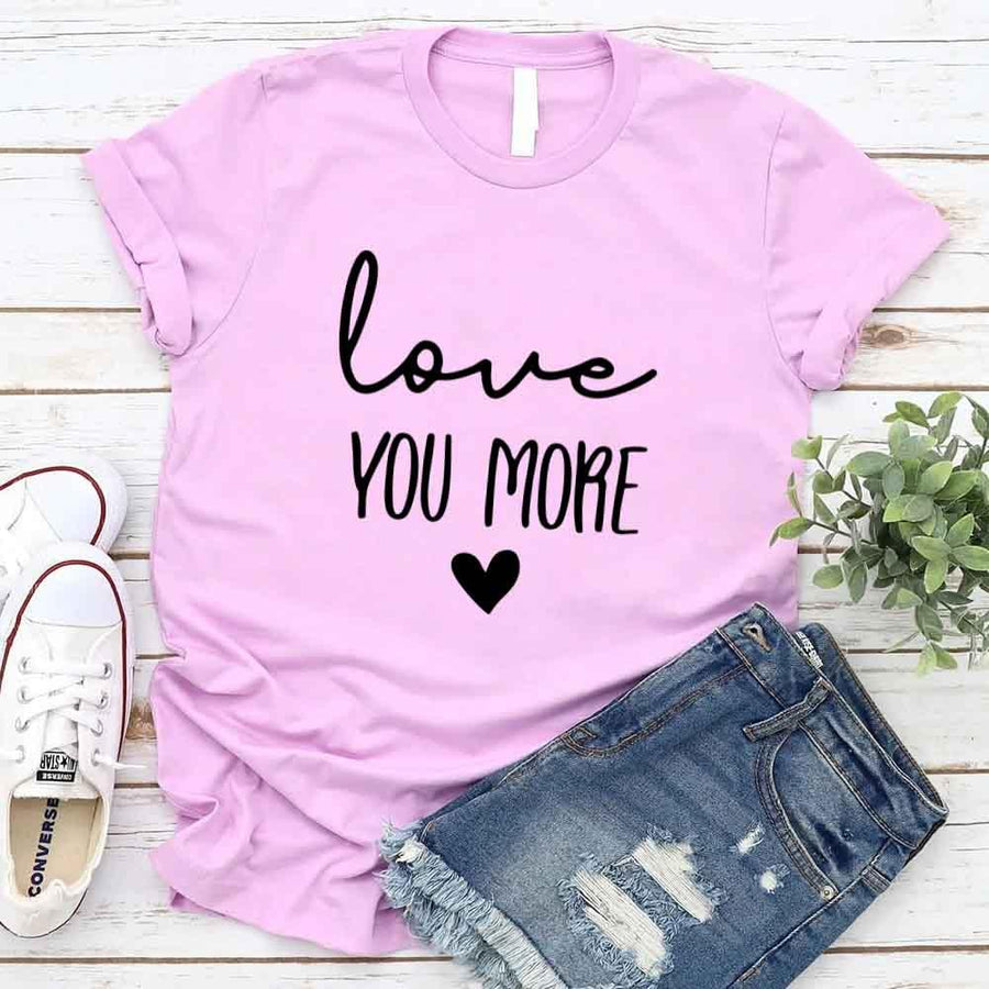 Camiseta para adultos "Te amo más"