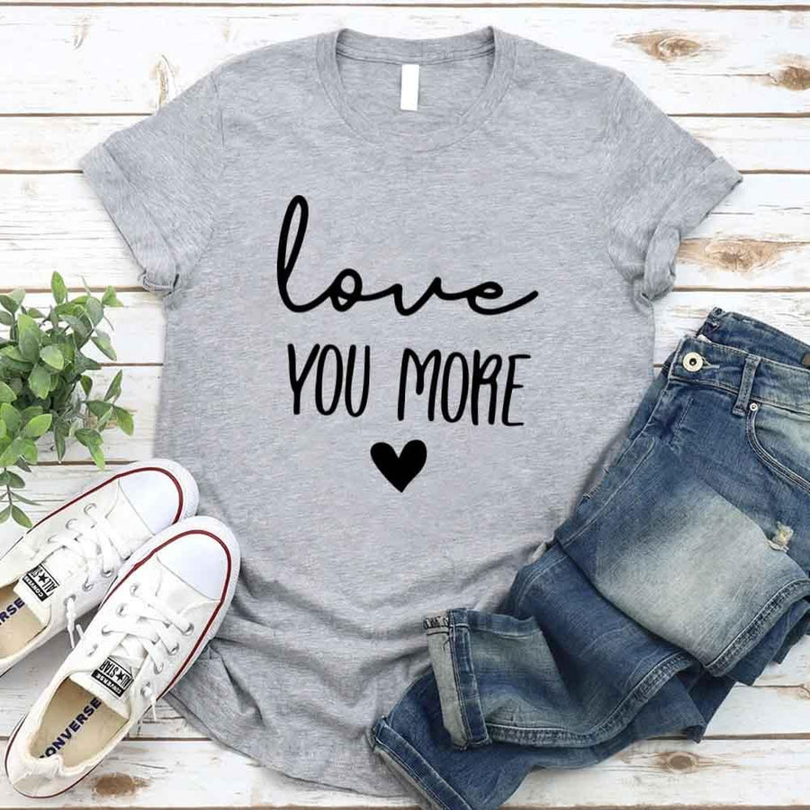 Camiseta para adultos "Te amo más"