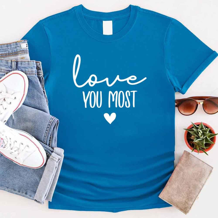 Camiseta para adultos "Te amo más"