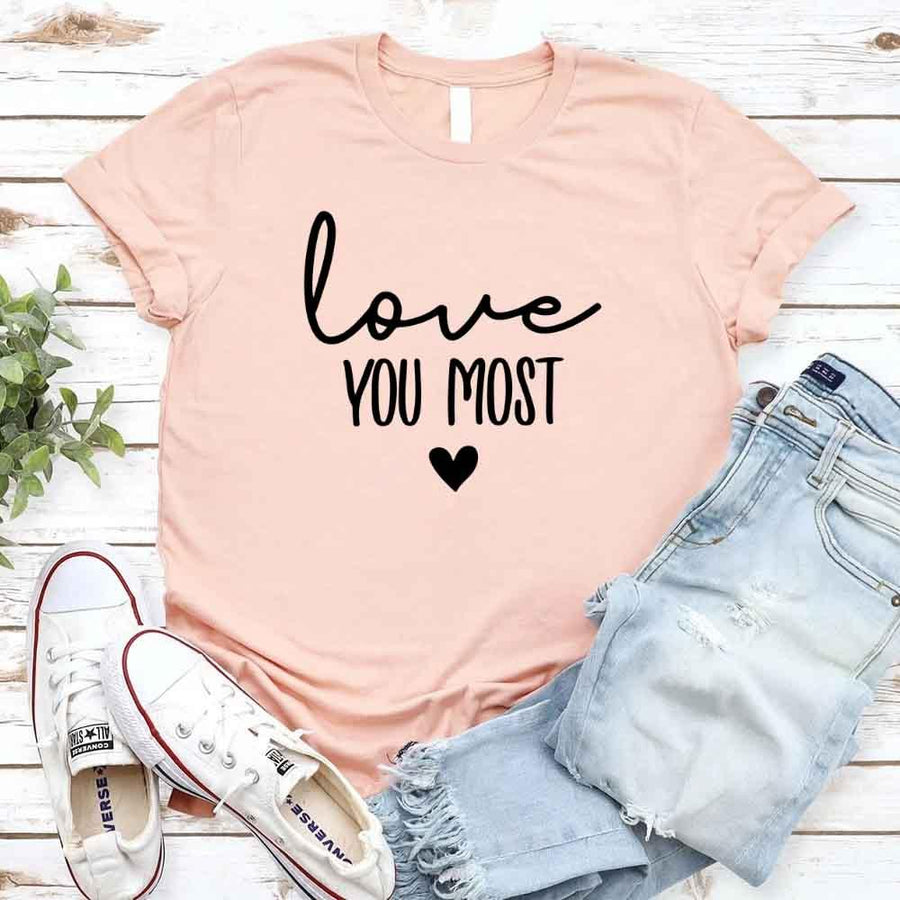 Camiseta para adultos "Te amo más"
