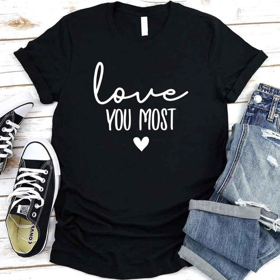 Camiseta para adultos "Te amo más"