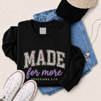 Cozy Christian encouragement sweatshirt featuring a relaxed fit, soft fabric, and inspirational graphic design.