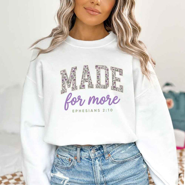 Cozy Christian encouragement sweatshirt featuring a relaxed fit, soft fabric, and inspirational graphic design.
