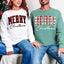 May include a Comfort Colors long sleeve or hoodie with a buffalo plaid “Merry Christmas” design for matching family outfits.