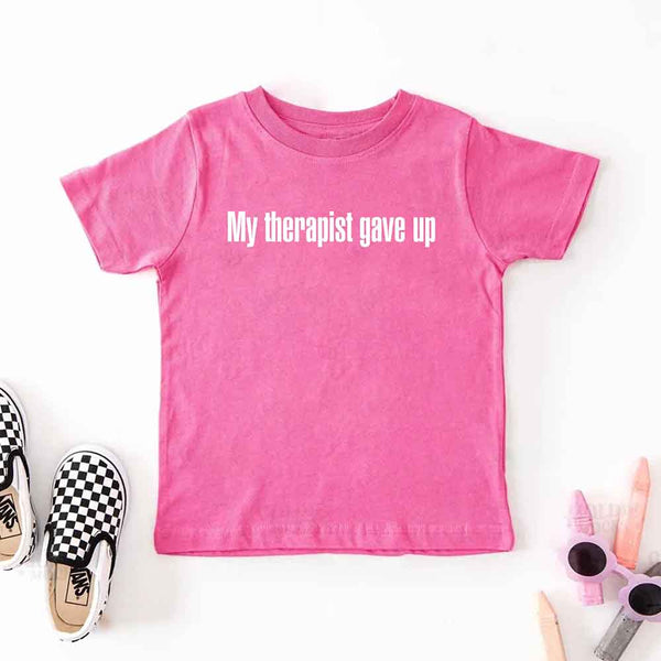 May include My Therapist Gave Up Youth t-shirt with bold sarcastic text, classic unisex fit, and soft cotton fabric.